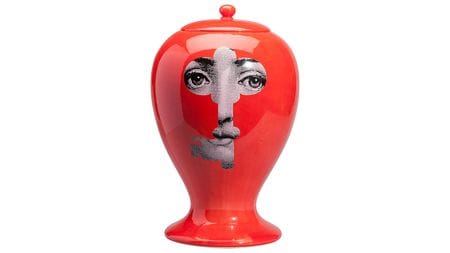 Декоративная ваза с крышкой Serratura Red Maxi