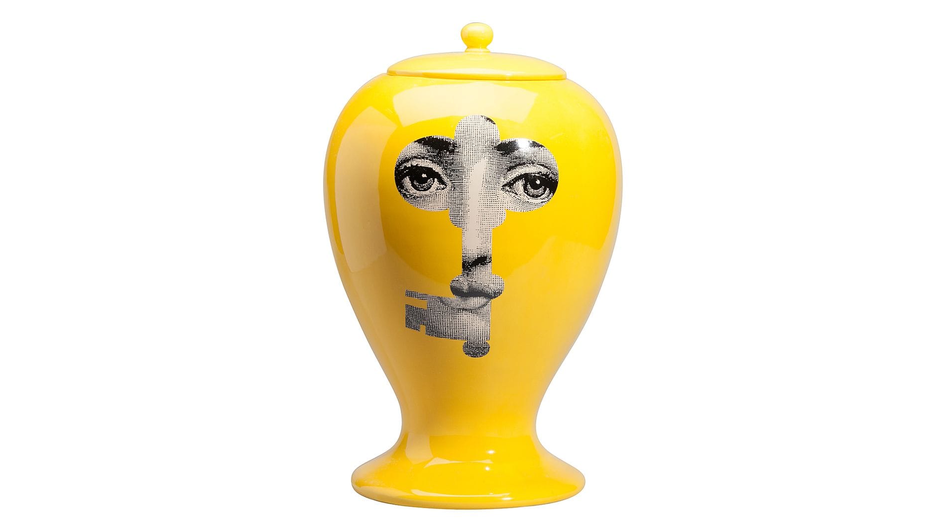 Декоративная ваза с крышкой Serratura Yellow I