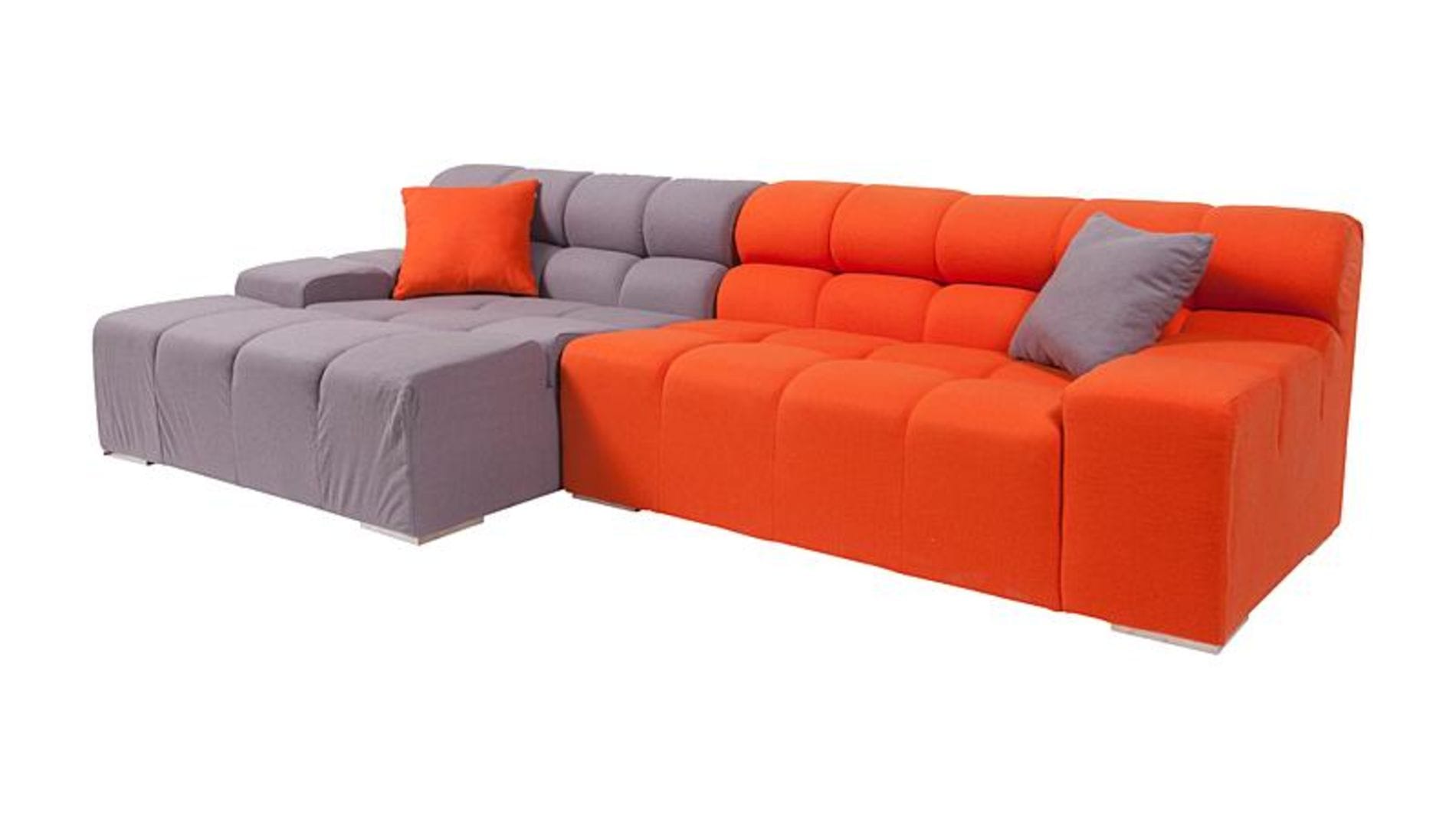 Диван Tufty-Time Sofa Серо-оранжевый Шерсть Р