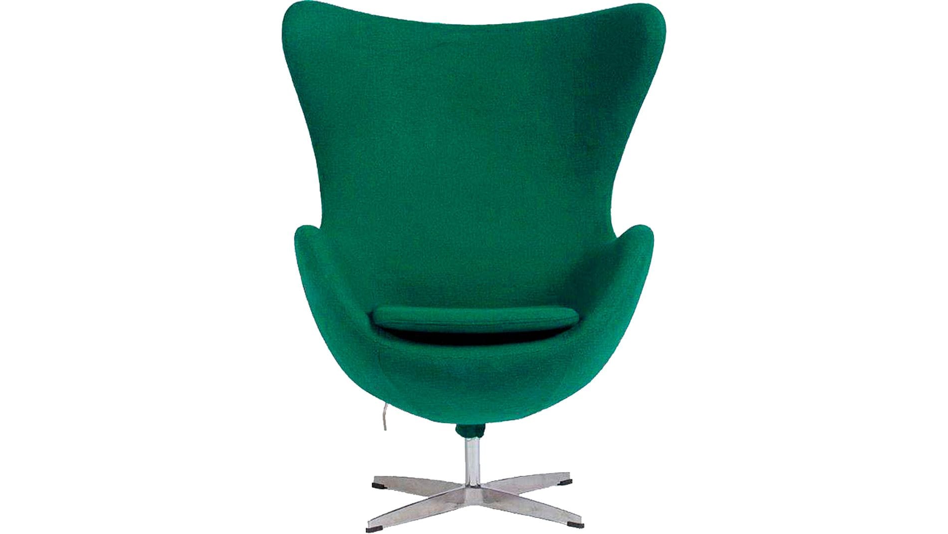 Кресло Egg Chair Зелёно-голубое 100% Шерсть М