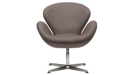 Кресло Swan Chair Серо-коричневая Шерсть М