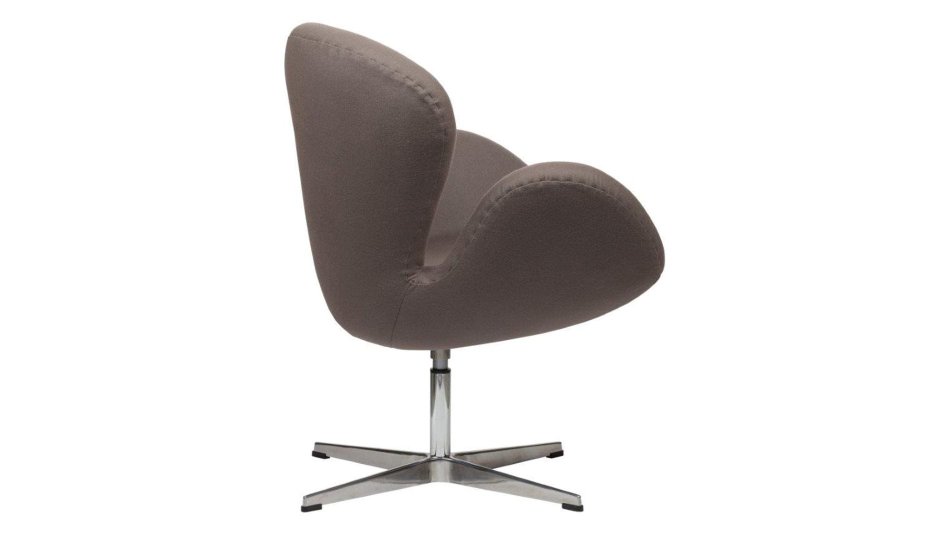 Кресло Swan Chair Серо-коричневая Шерсть М