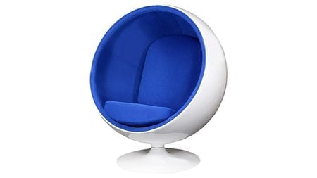 Кресло Eero Ball Chair Dark Blue