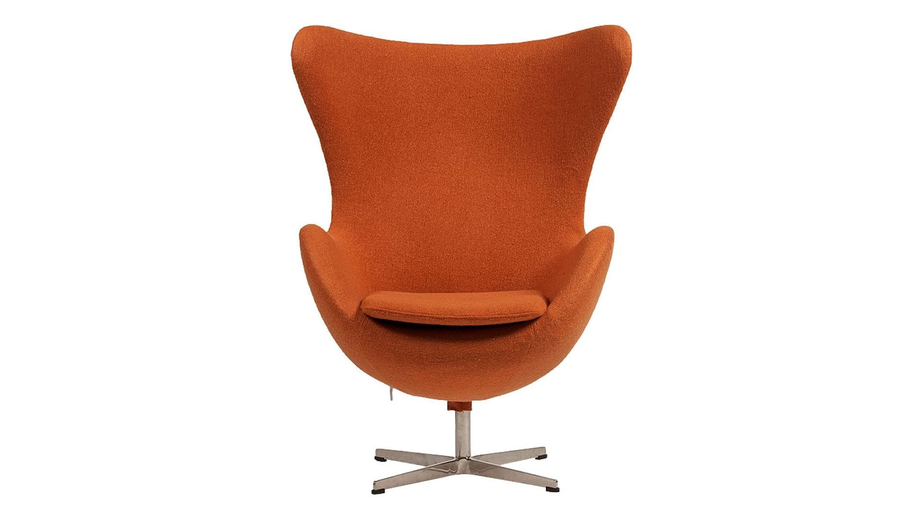 Кресло Egg Chair Оранжевое 100% Шерсть М