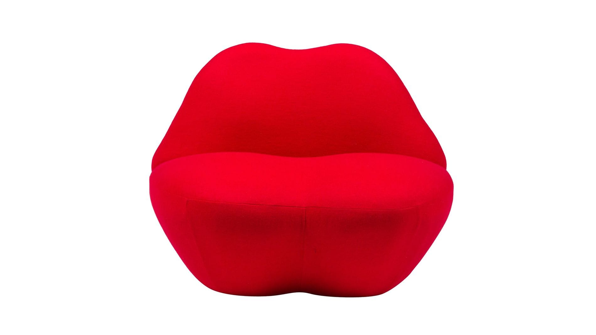 Кресло Губы Heller Kiss Красный Кашемир