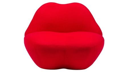 Кресло Губы Heller Kiss Красный Кашемир