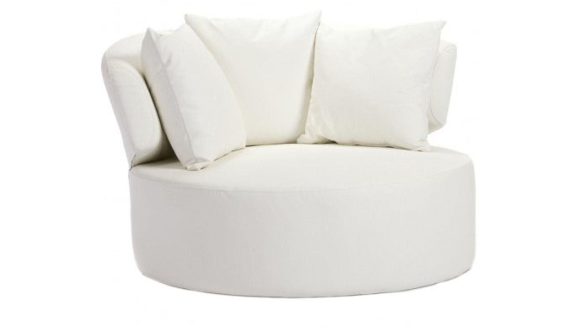 белое кресло кровать из экокожи