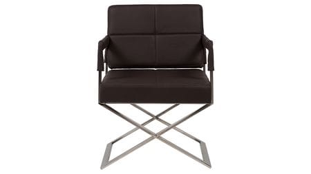 Кресло Aster X Chair Темно-коричневая Кожа Класса Премиум