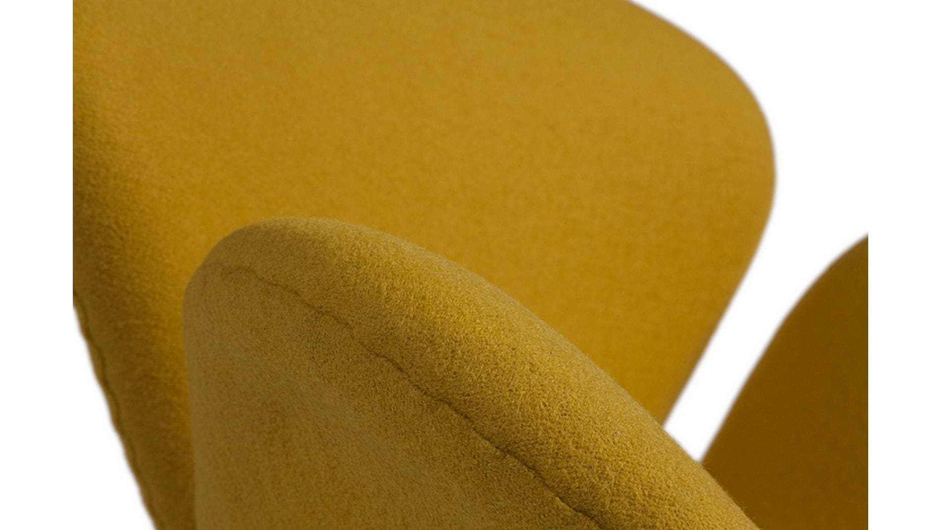 Кресло Swan Chair Желтая Шерсть М