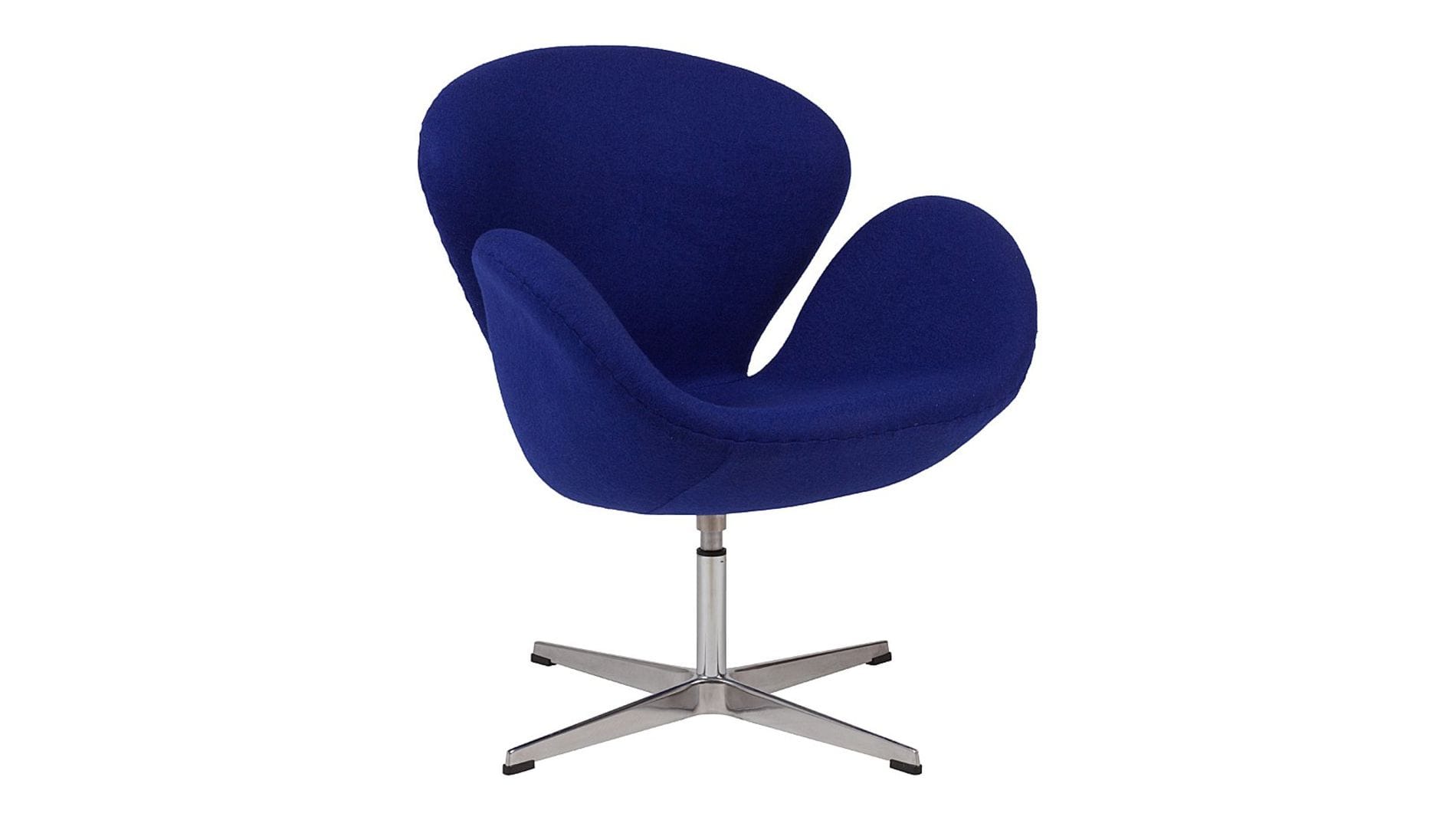 Кресло Swan Chair Синяя Шерсть М