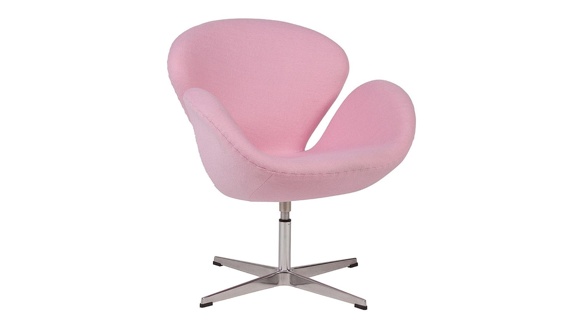 Кресло Swan Chair Светло-розовая Шерсть М