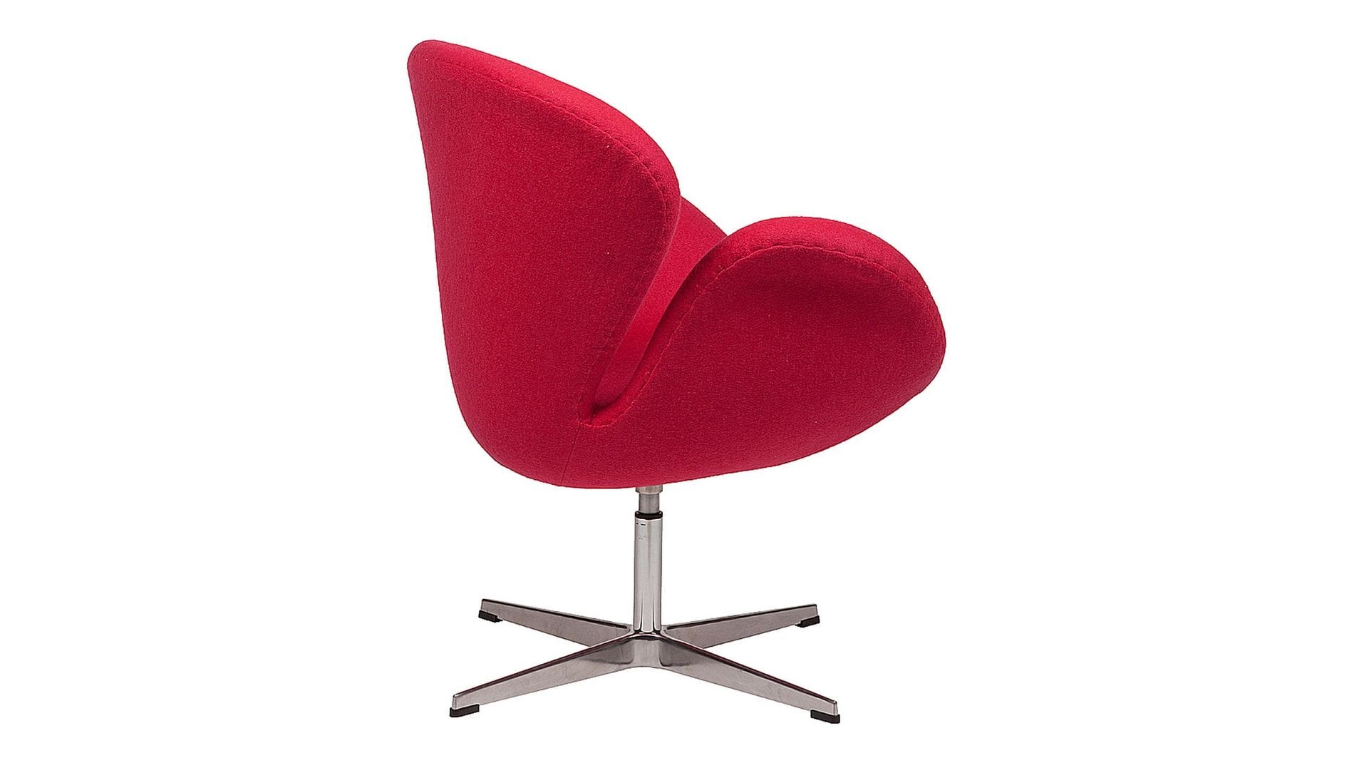 Кресло Swan Chair Ярко-красная Шерсть М