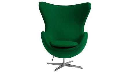 Кресло Egg Chair Зелёное 100% Кашемир М