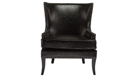 Кресло Gramercy Club Chair Черная Экокожа
