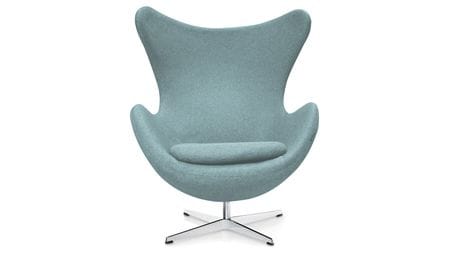 Кресло Egg Chair Светло-голубое 100% Шерсть М