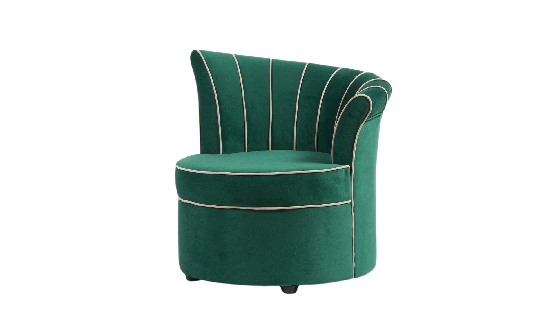 Кресло Shell Зелёное Велюр