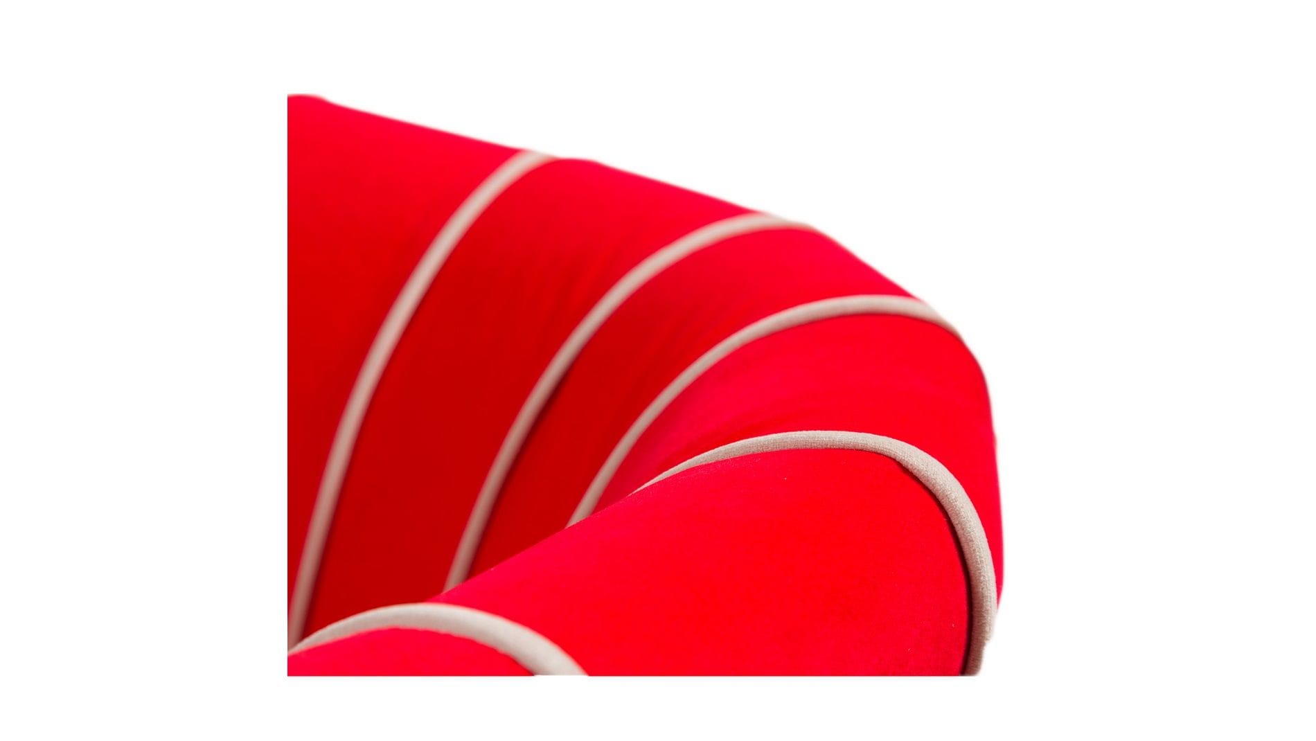 Кресло Shell Красное Велюр