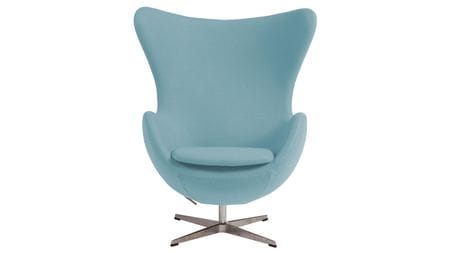 Кресло Egg Chair Голубое 100% Шерсть М