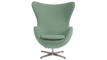 Кресло Egg Chair цвета Тиффани 100% Шерсть М