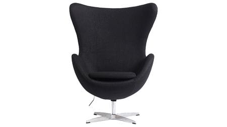Кресло Egg Chair Чёрное100% Шерсть М