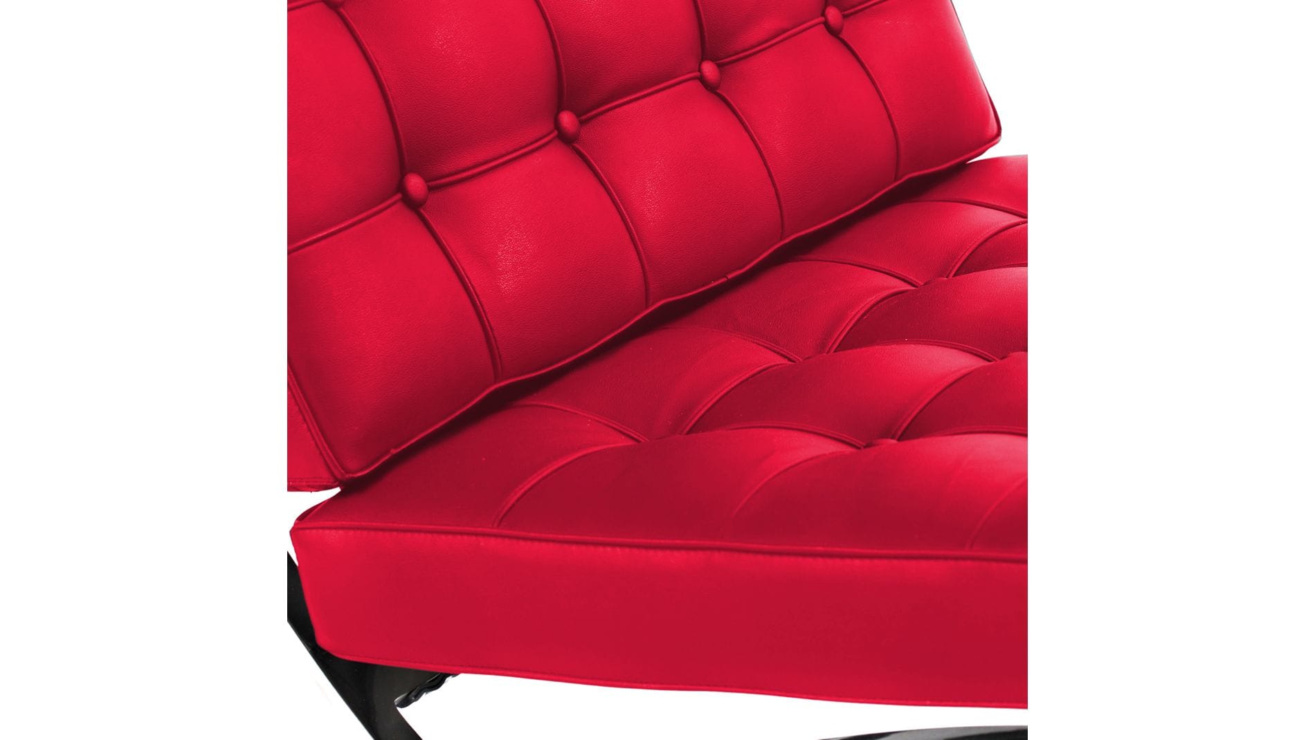 Кресло Barcelona Chair Красная Экокожа Р