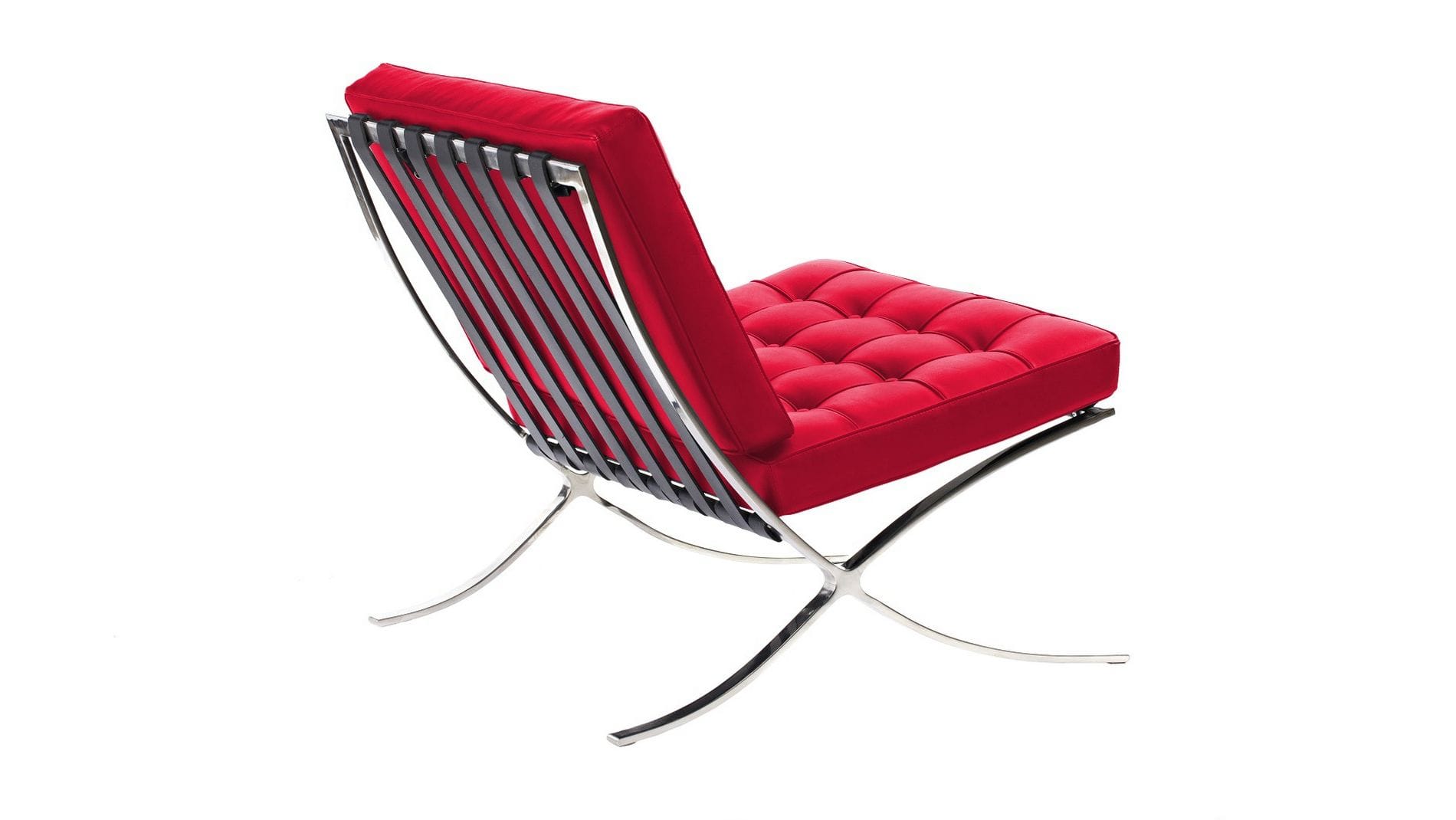 Кресло Barcelona Chair Красная Кожа Класса Премиум Р