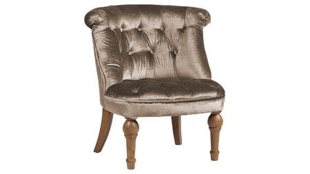 Кресло Sophie Tufted Slipper Chair Серо-Коричневый Микровелюр М