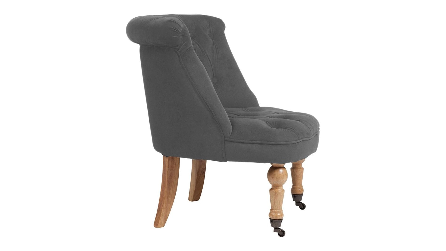 Кресло Amelie French Country Chair Светло-серый Велюр М