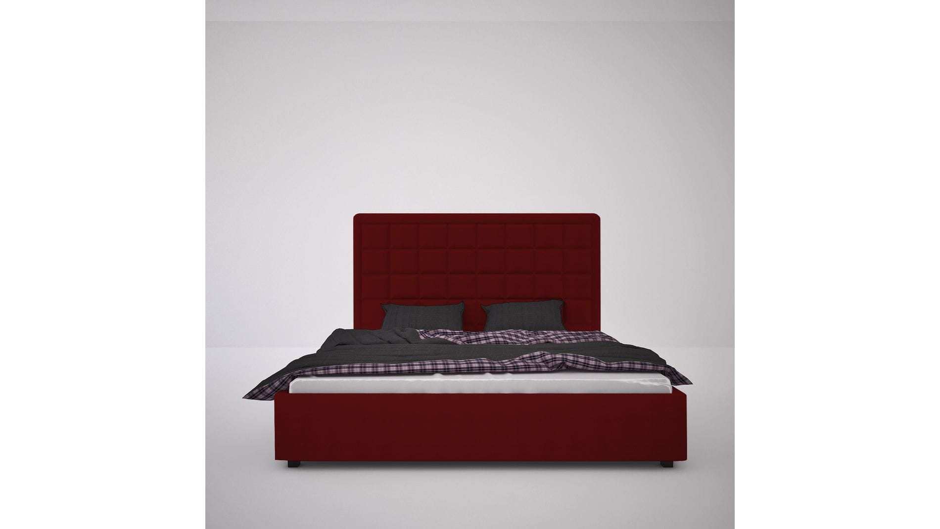 Кровать Elizabeth 160х200 Велюр Красный Р