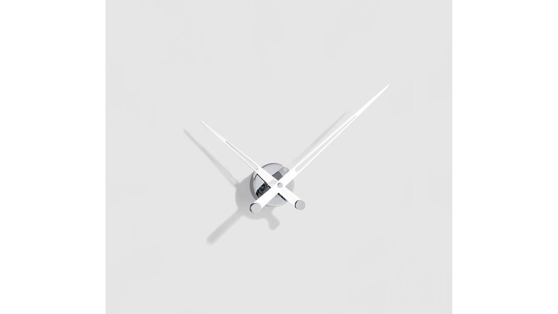Часы Nomon Axioma i WHITE, d=60см, база: хром, стрелки: нерж. сталь, белые