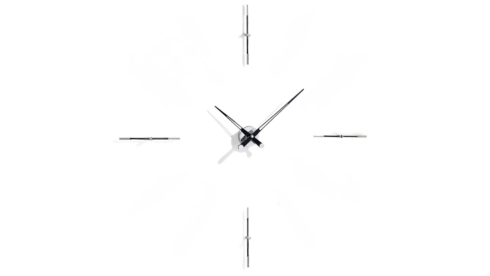 Merlin 4 i BLACK, Nomon(Испания), часы настенные, d=110cm, мех-м UTS