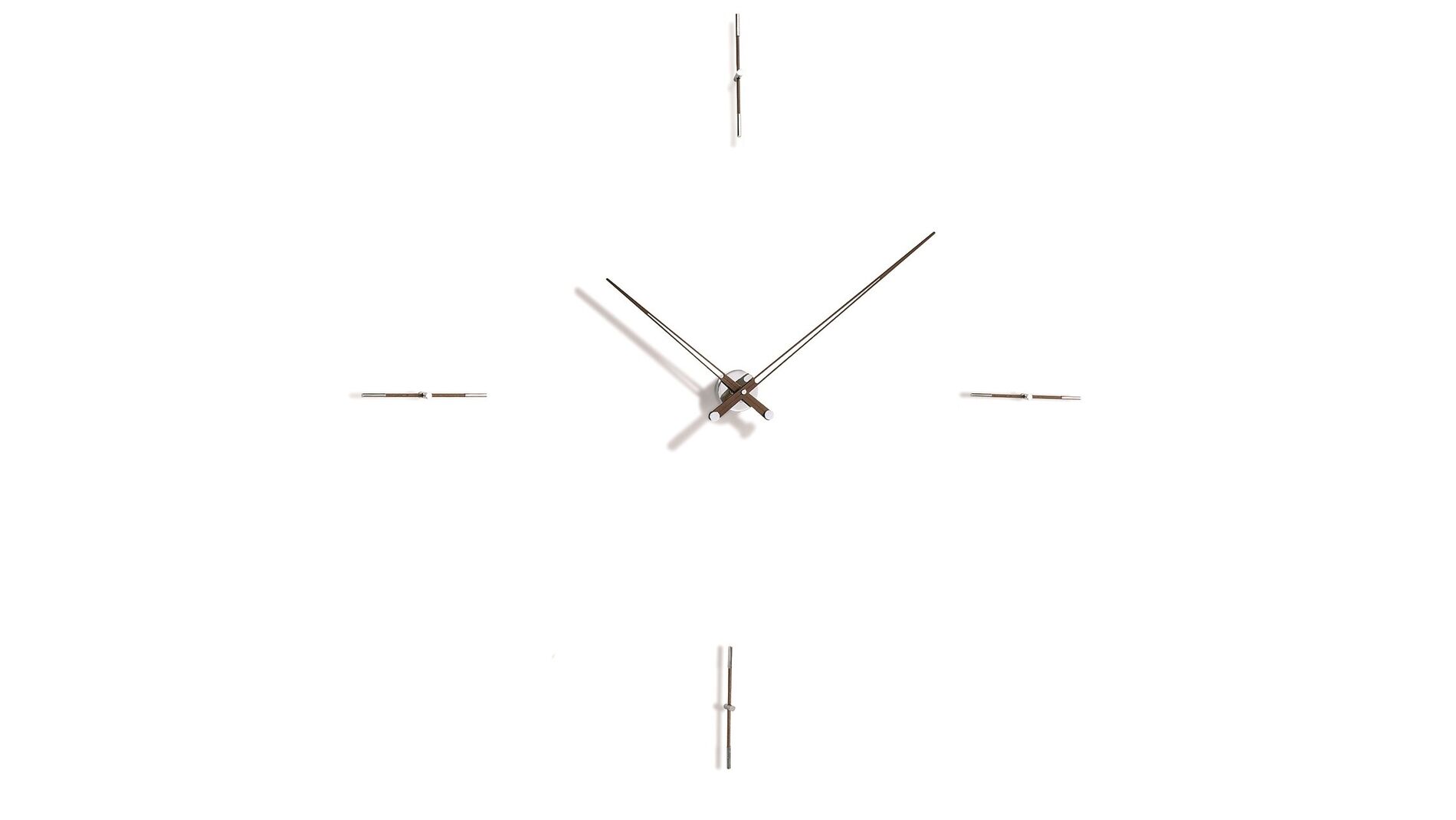 Merlin 4 N 125, wenge/chrome, Nomon(Испания), часы настенные, d=125cm, мех-м UTS