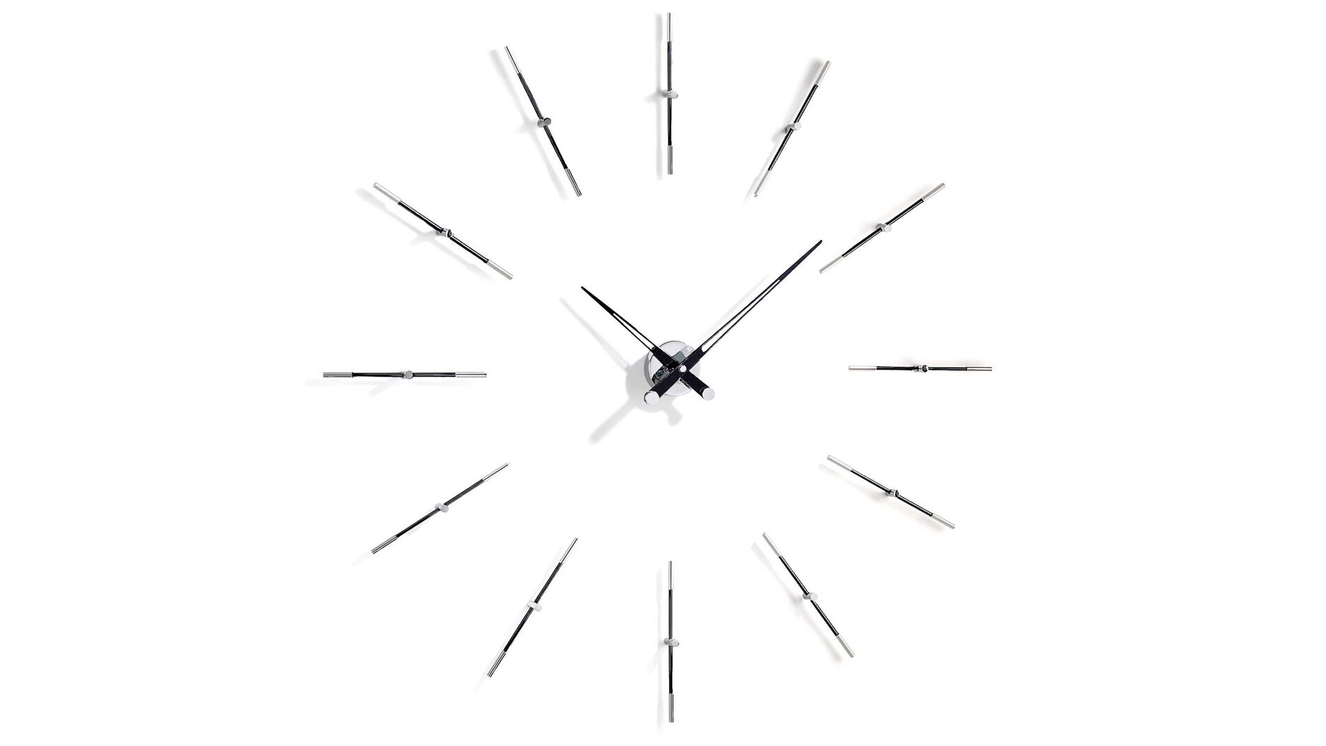 Merlin 12 i BLACK, Nomon(Испания), часы настенные, d=110cm, мех-м UTS