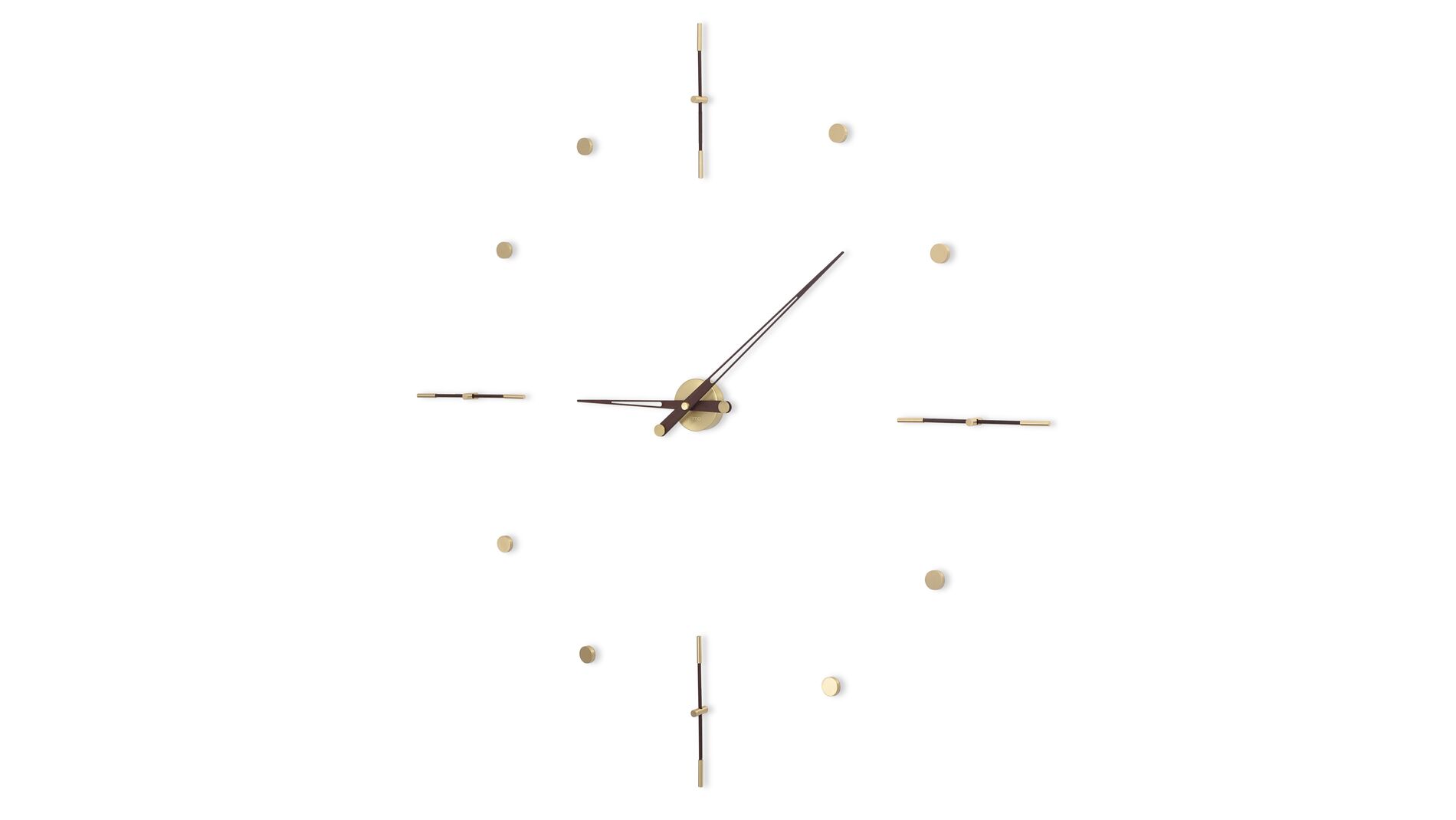 Часы Nomon Mixto Gold N 125, полированная латунь/венге, d=125cm.