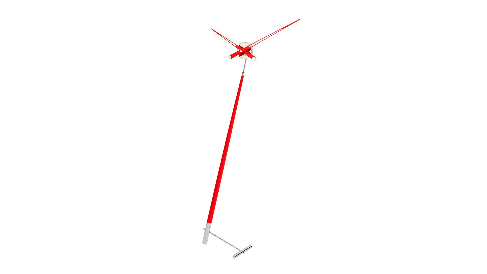 Часы Nomon Pisa L RED, хромированная сталь/красный лак, d=73 см, h=150cm