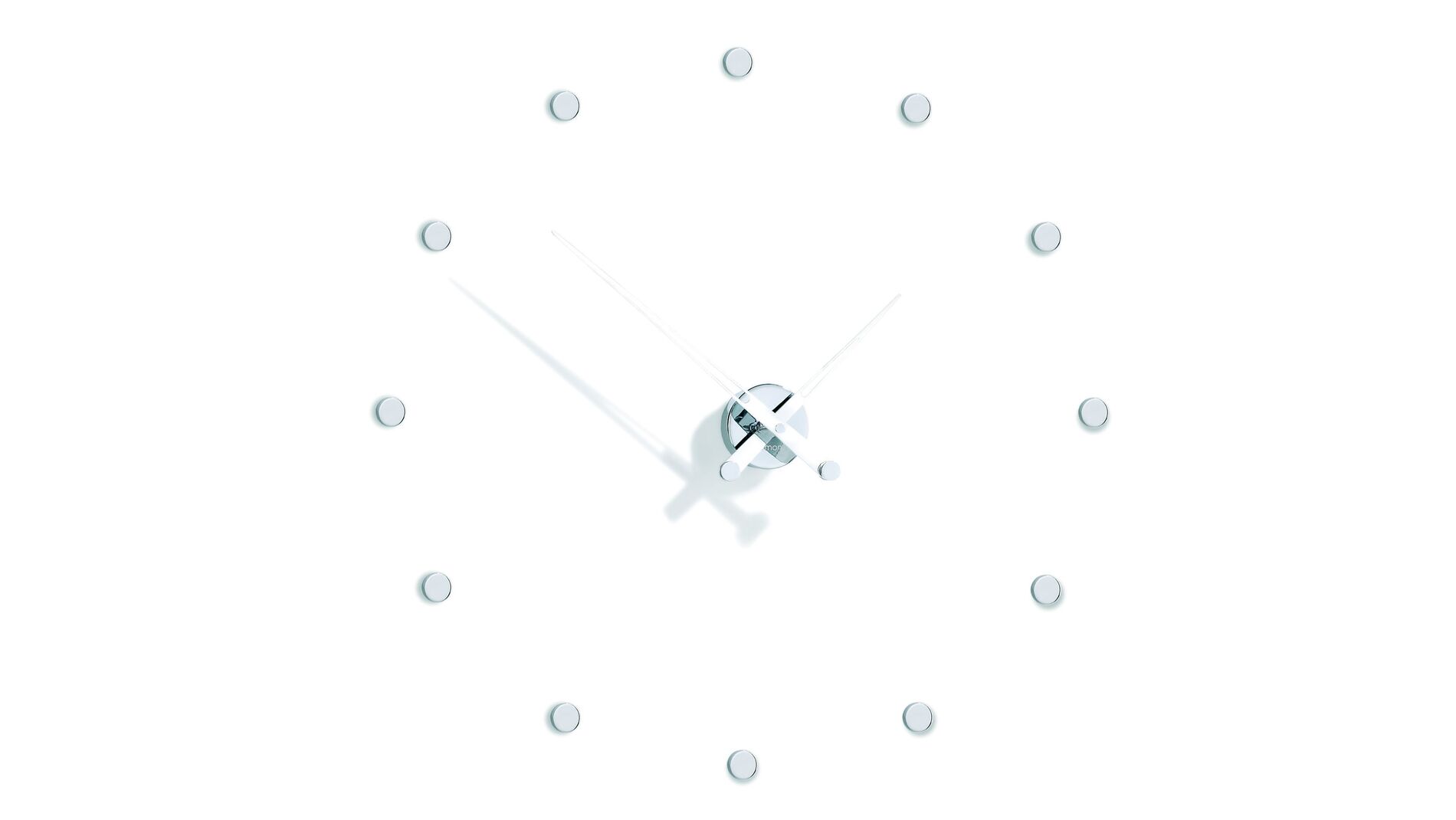 Часы Nomon Rodon 12 i WHITE, chrome, d=70 см