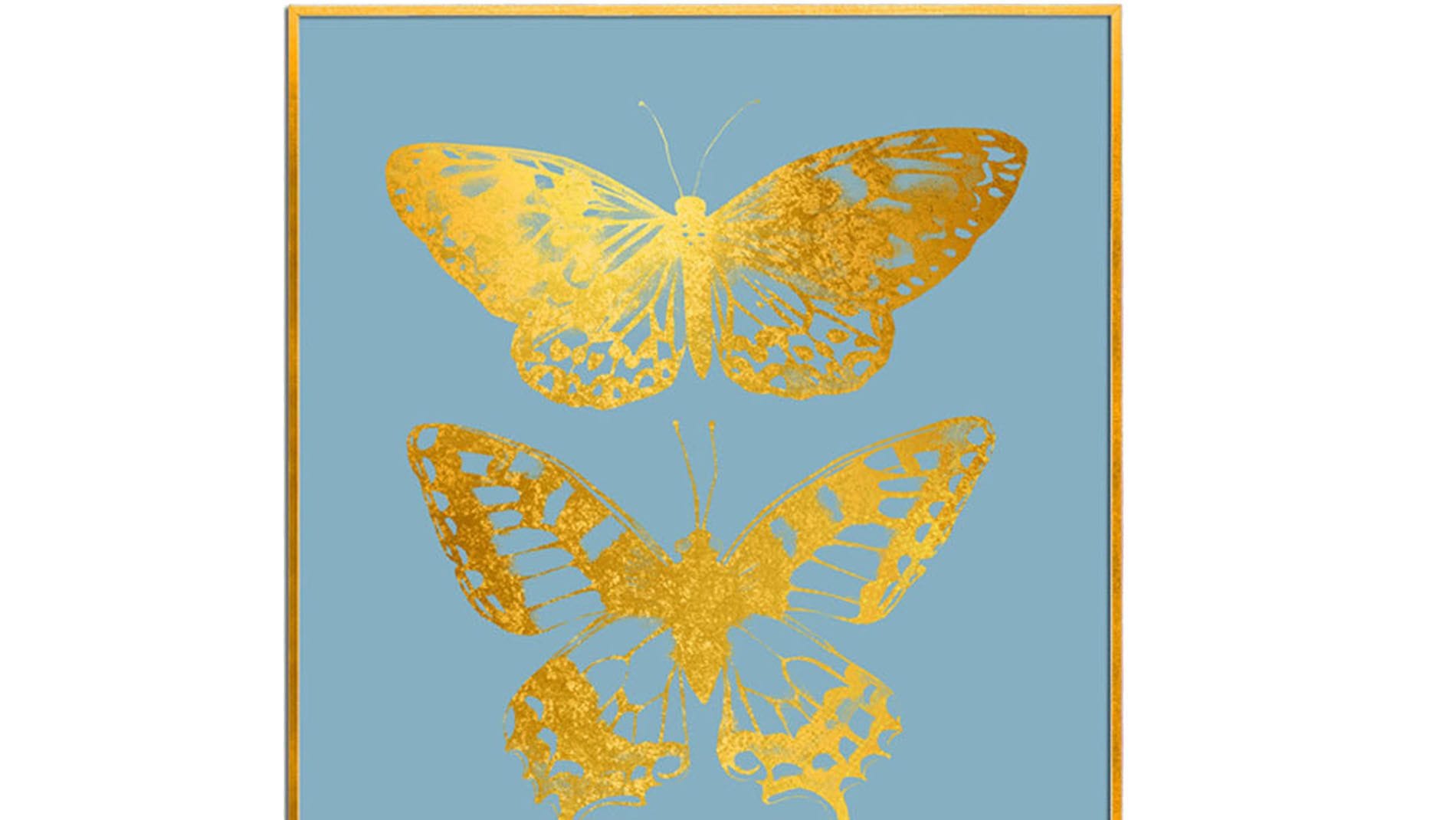 Постер на стену Золотые бабочки-2 60х80см
