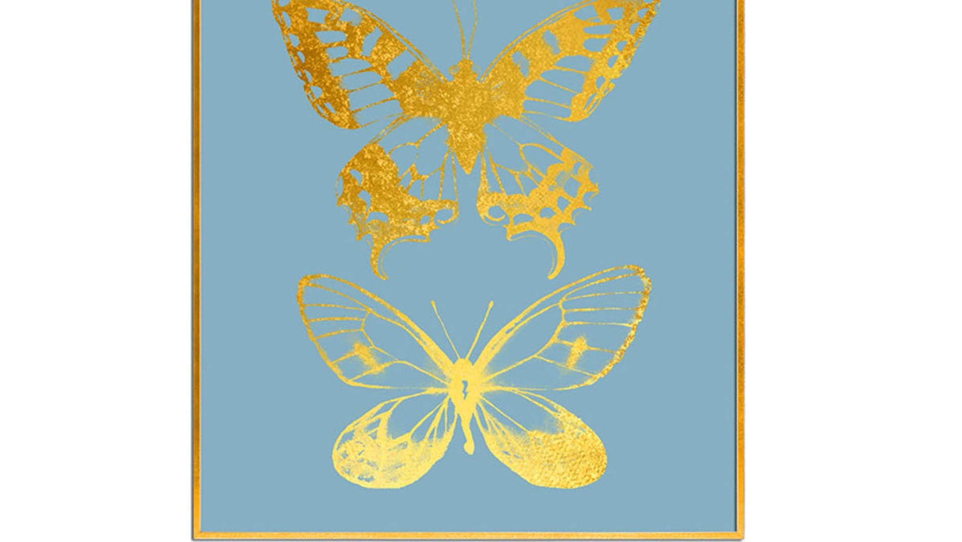 Постер на стену Золотые бабочки-2 60х80см