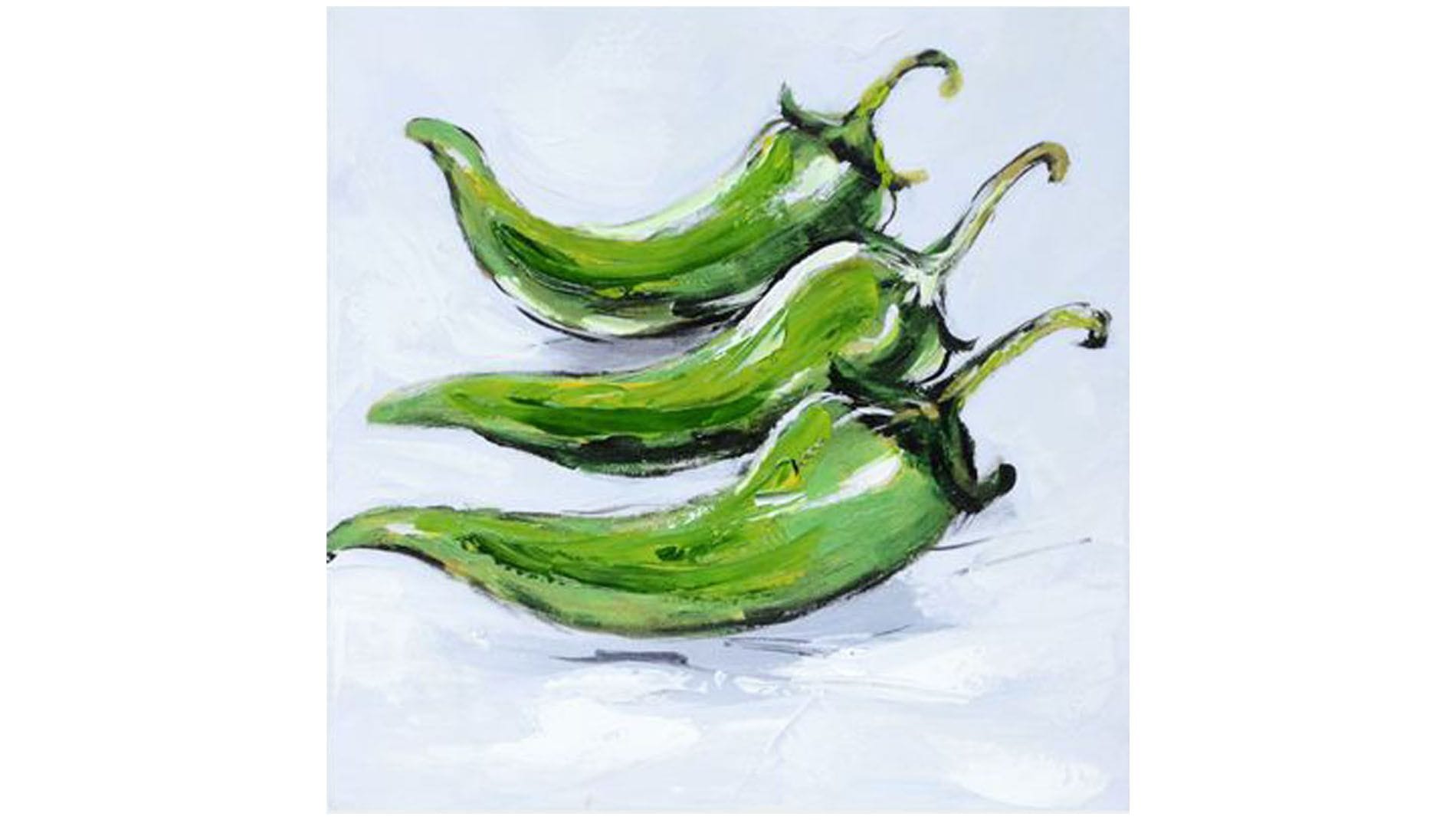 Картина маслом Зеленый перец 