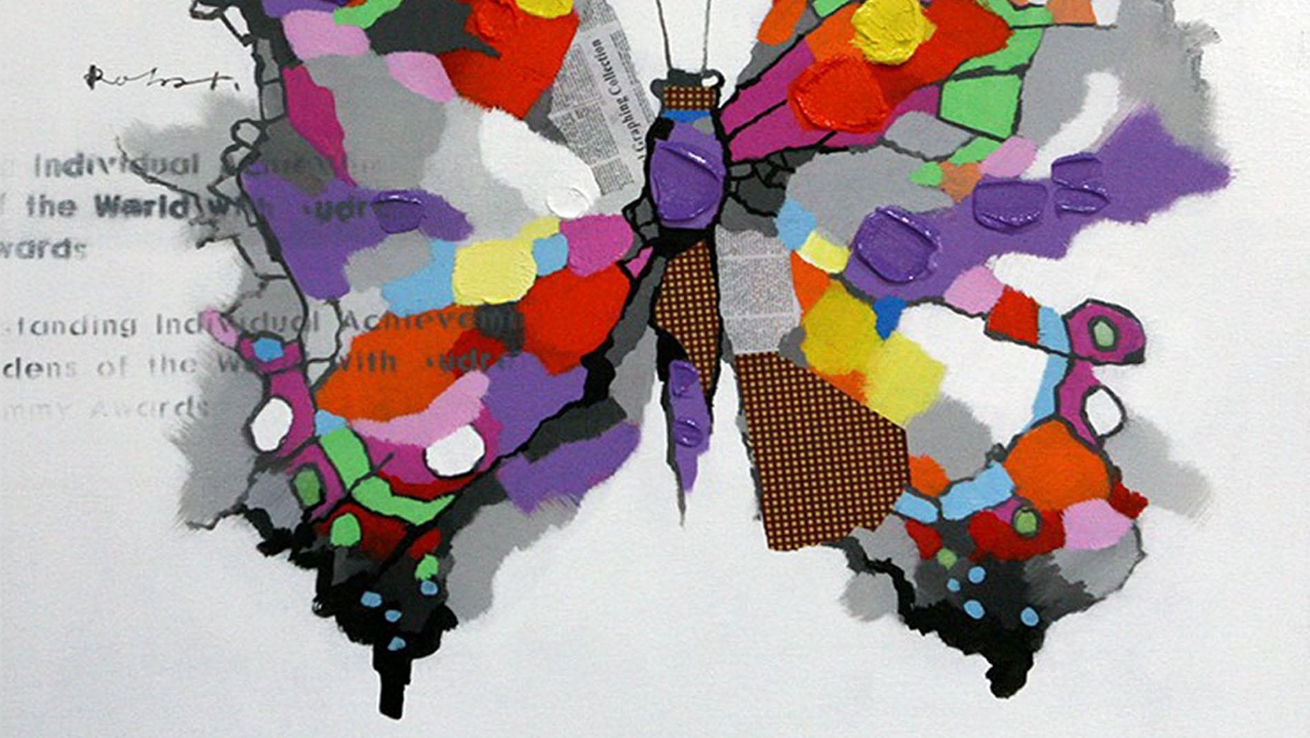Картина маслом Бабочка 