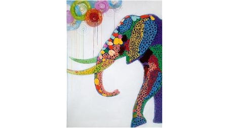 Картина маслом Радужный слон 