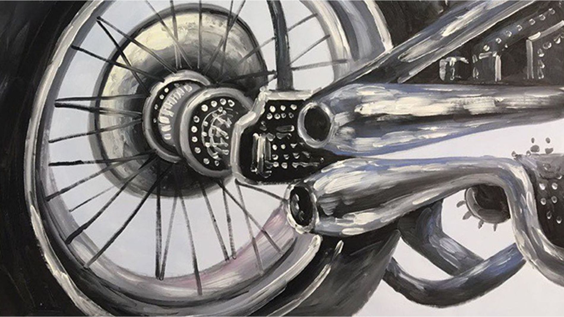 Картина маслом Мотоцикл 