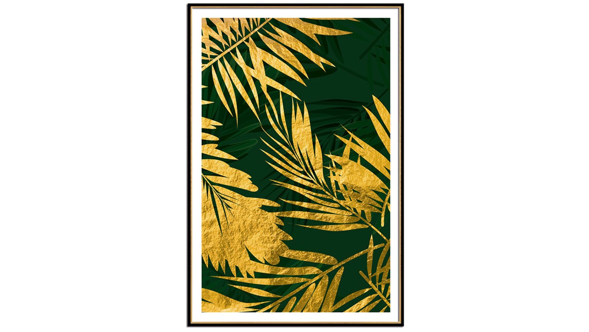 Постер Золотые листья пальмы